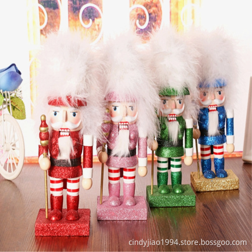 21CM Wooden Soldier Nutcracker for Christmas Decoration